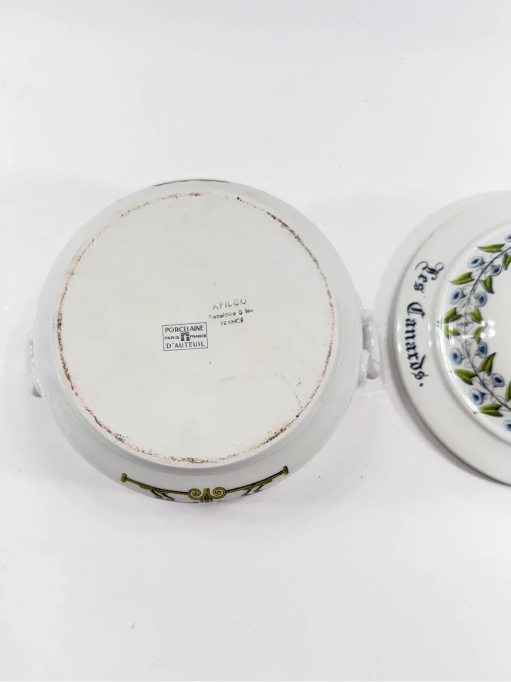 2 Qt Round Covered Casserole Chamord PORCELAINE‎ D' AUTEUIL France Discontinued